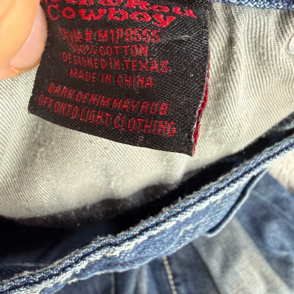 Rock & Roll Cowboy Jeans Mens 30x34 Blue Pistol Straight Regular Leg M1P8555